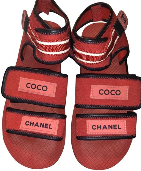 chanel 2 strap velcro sandals|Chanel Velcro sandals 2021.